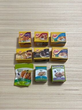 Shopkins Real Littles lot of 9 Eggo Pancakes & Waffles, Morning Star Foods